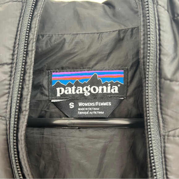 VGUC Patagonia Quilted Nano Puff Hoodie Size Small Black Light Packable Jacket - Picture 4 of 16
